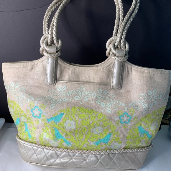 Vera Bradley Large Promenade Tote BAG WITH MATCHING WALLET "SITTIN' IN A TREE" - Picture 6 of 16